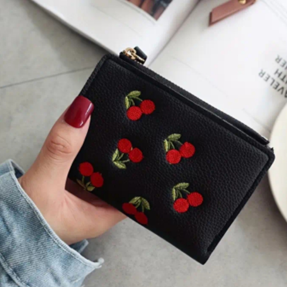 🆕️ NWT Cherries Black Wallet
